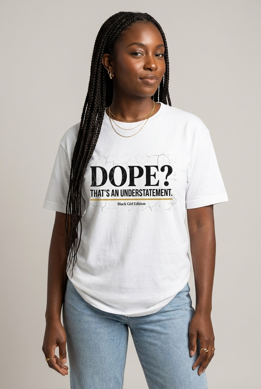 Dope? That's An Understatement: Black Girl Edition Graphic T-Shirt - RootednLoud