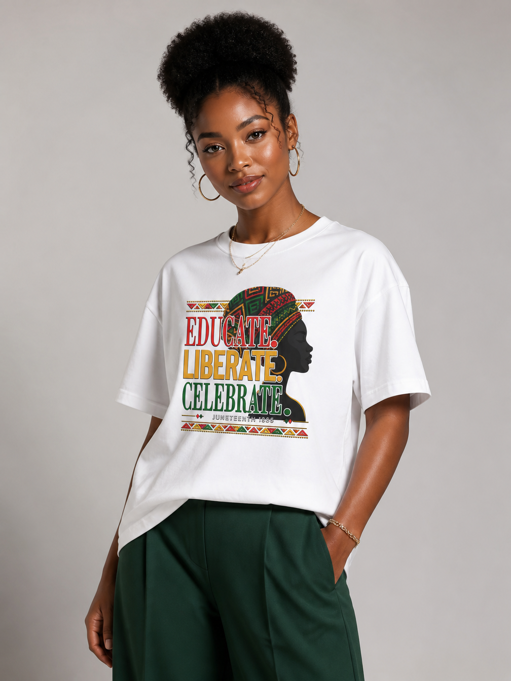 Black History: Educate Liberate Celebrate 1865 Graphic T-Shirt - RootednLoud