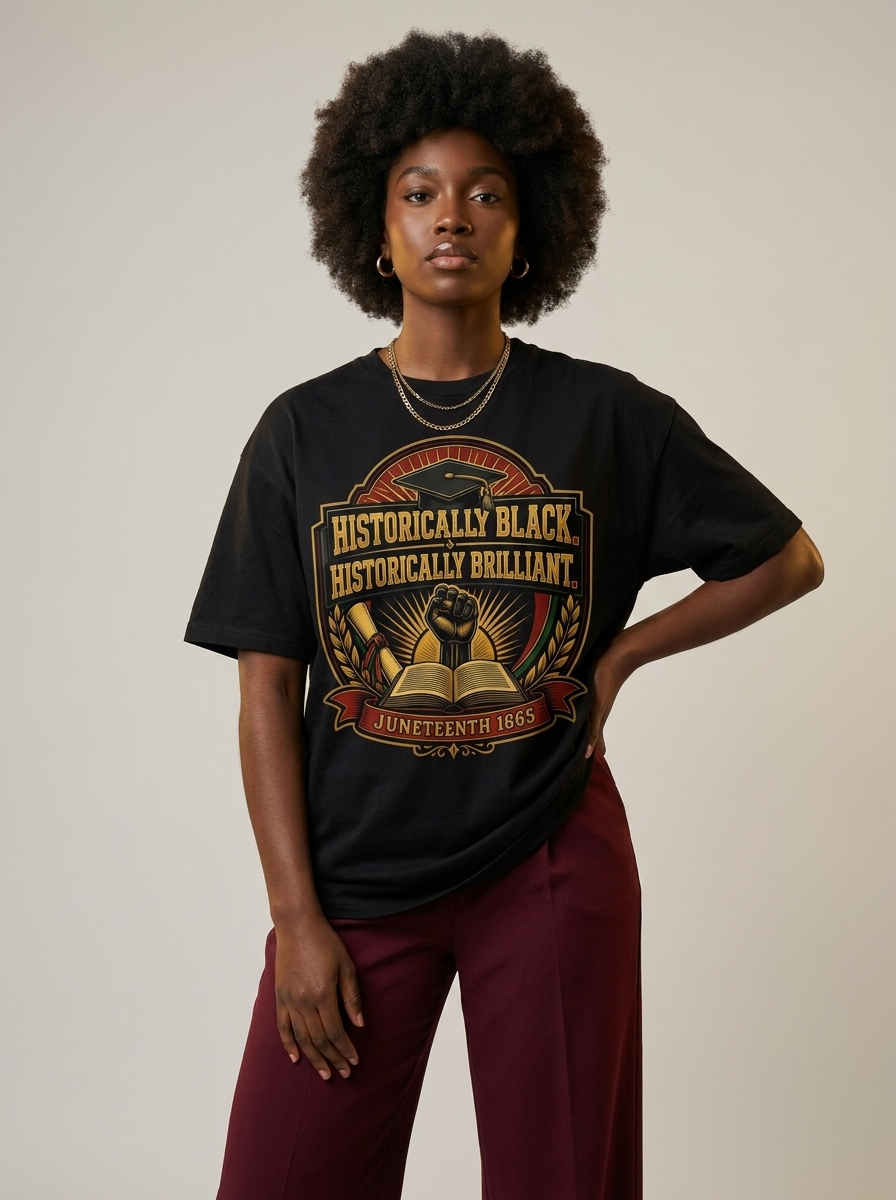 Historically Black Historically Brilliant: HBCU Graduation Graphic T-Shirt - RootednLoud