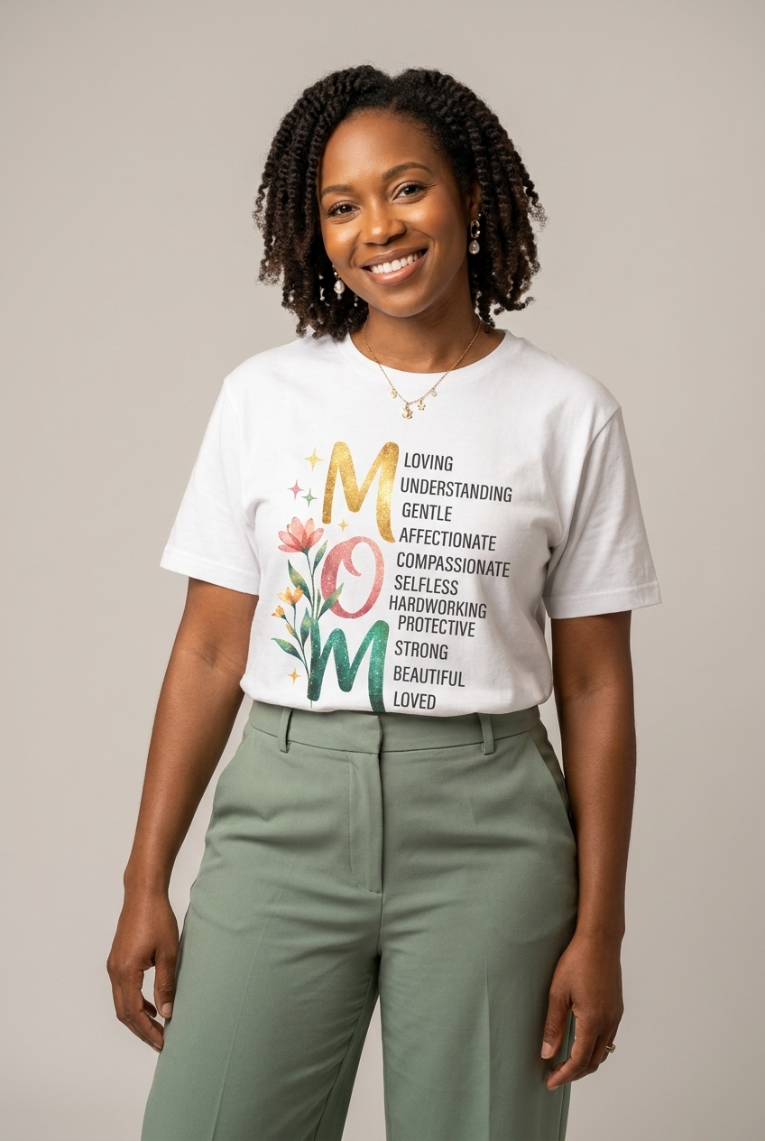 Black Mom Excellence: The Heart of the Family Graphic T-Shirt - RootednLoud