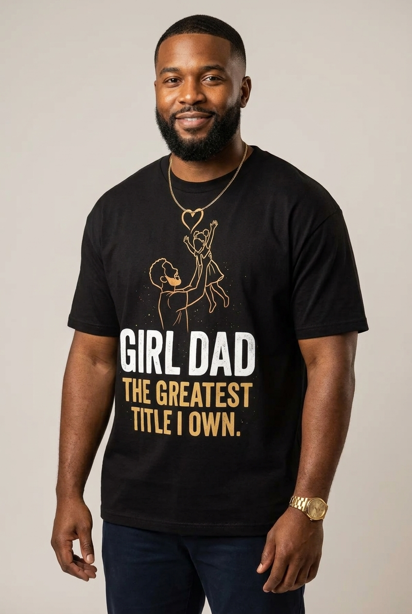 Black Dad & Daughter Bond: The Greatest Title Graphic T-Shirt - RootednLoud