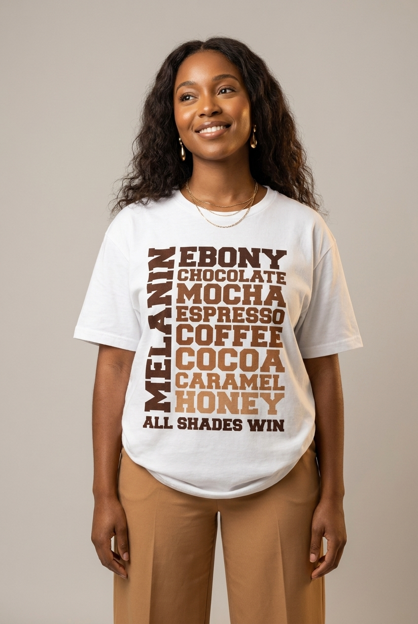 Melanin All Shades Win - Black Queen Graphic T-Shirt - RootednLoud