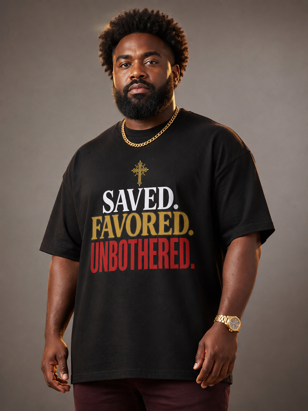 Saved Favored Unbothered T-Shirt: Christian Faith Graphic T-Shirt - RootednLoud