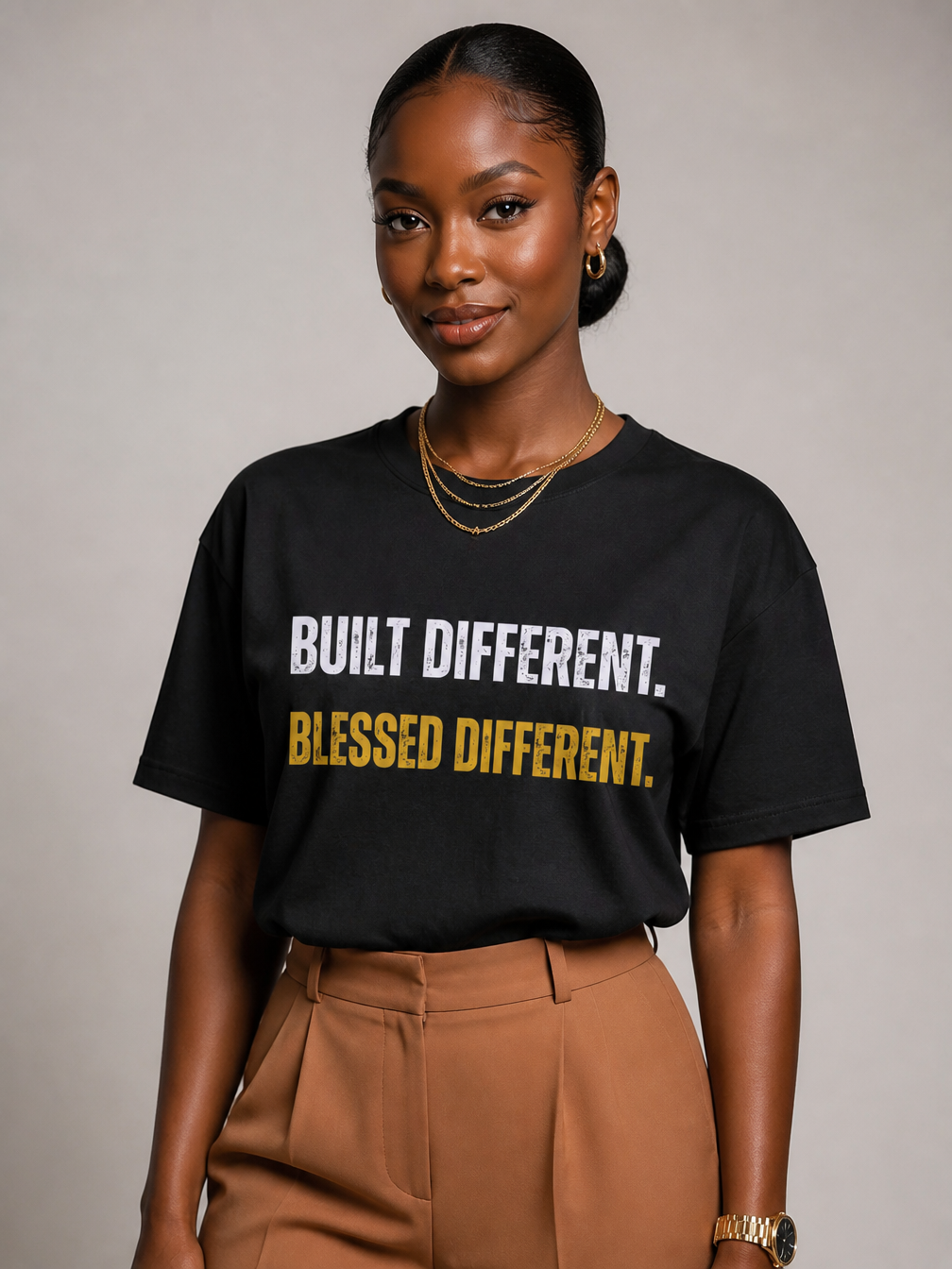 Built Different Blessed Different: Black Excellence Graphic T-Shirt - RootednLoud