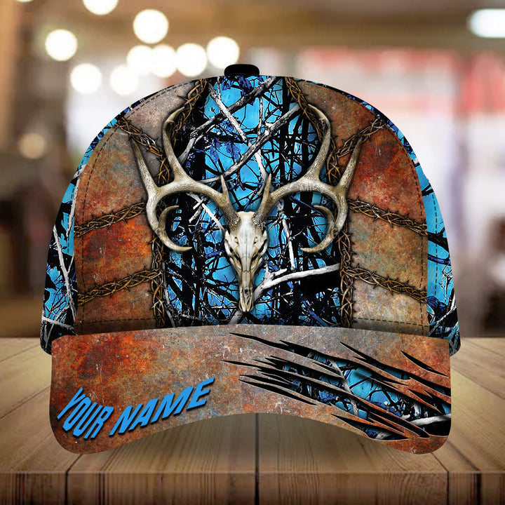 Frenzidea Skull Deer Hunting Steel Pattern Personalized Cap
