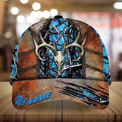 Frenzidea Skull Deer Hunting Steel Pattern Personalized Cap