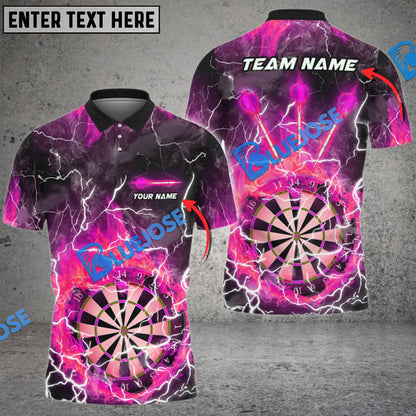 Frenzidea Darts Fire Colorful Rays Of Light Premium Personalized Name, Team Name 3D Shirt (6 Colors)