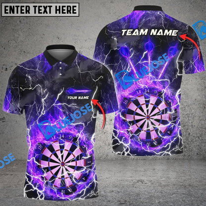 Frenzidea Darts Fire Colorful Rays Of Light Premium Personalized Name, Team Name 3D Shirt (6 Colors)