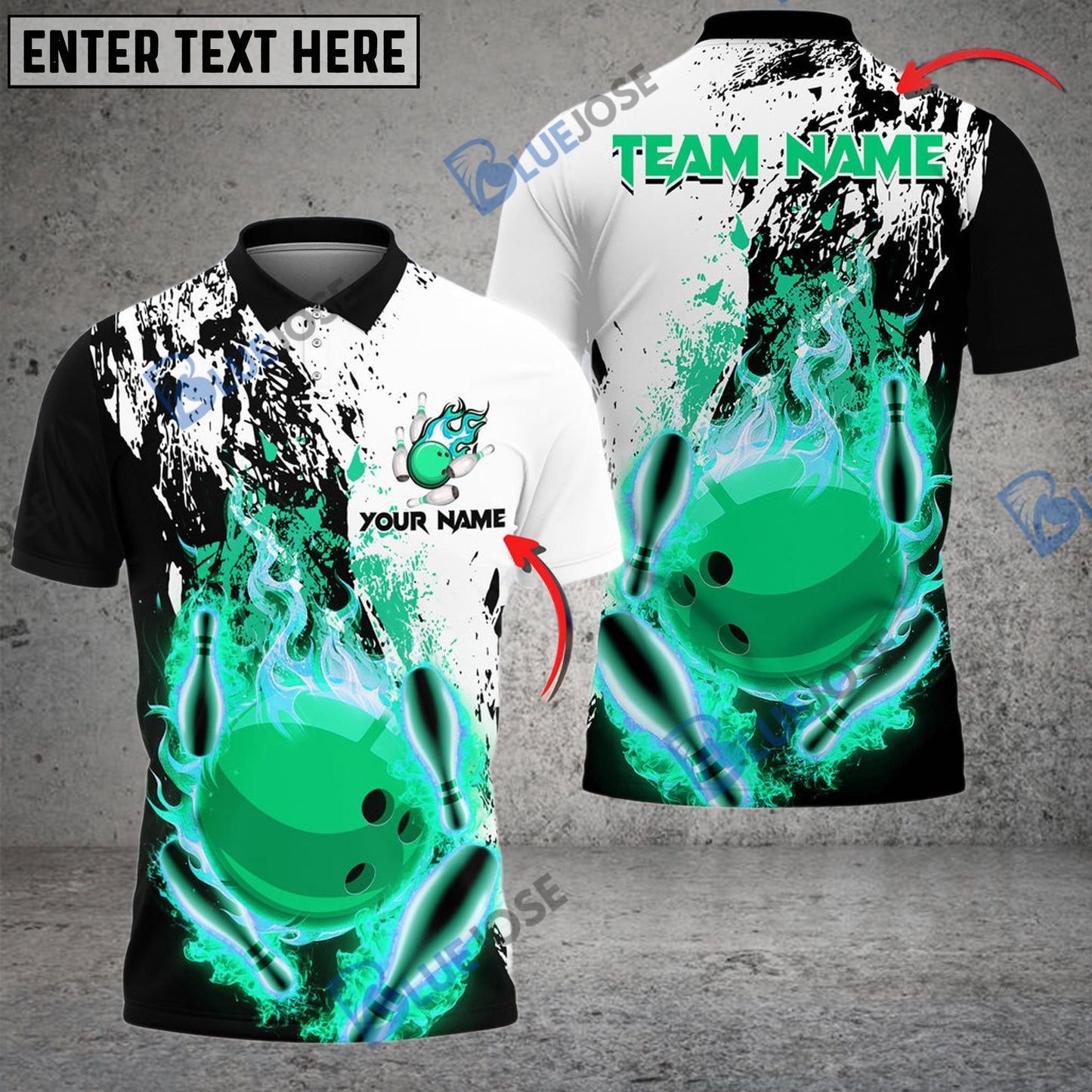 Frenzidea Bowling And Pins Burned Fiercely Customized Name 3D Shirt (5 Colors)