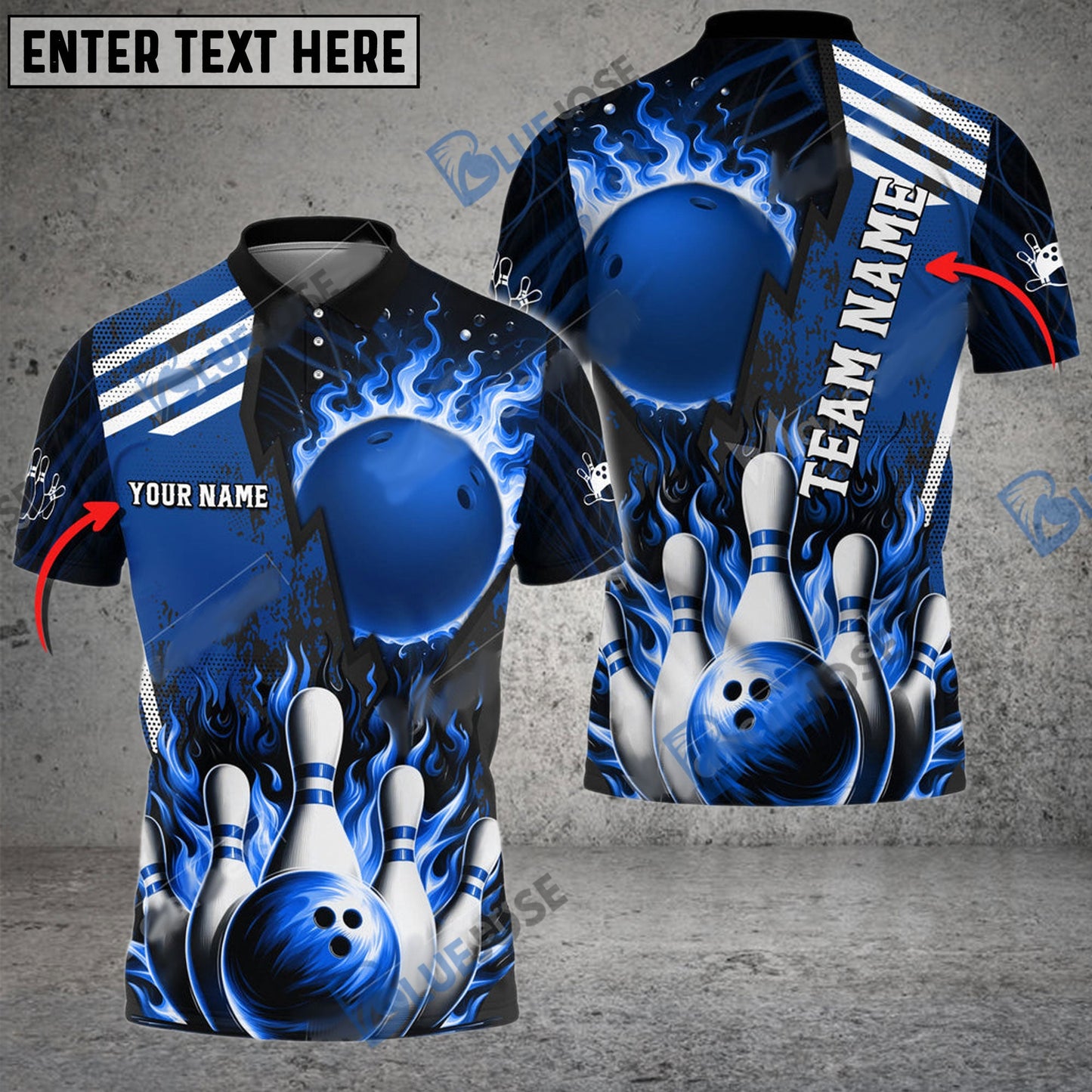 Frenzidea Bowling And Pins Solar Heat Customized Name 3D Shirt ( 6 Colors)