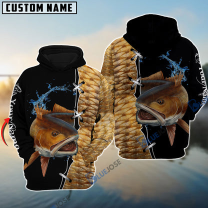 Frenzidea Customized Name Redfish Puppy Drum Fishing 3D Shirts