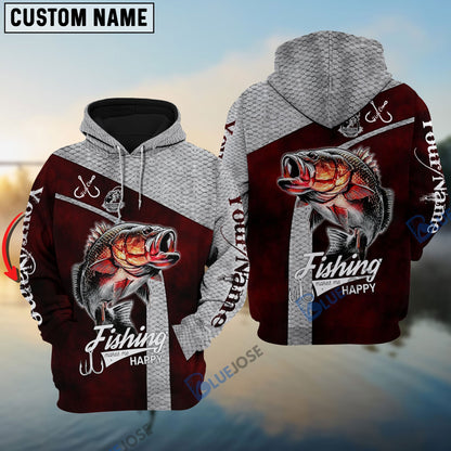 frenzidea Personalized Fishing Red Shirt