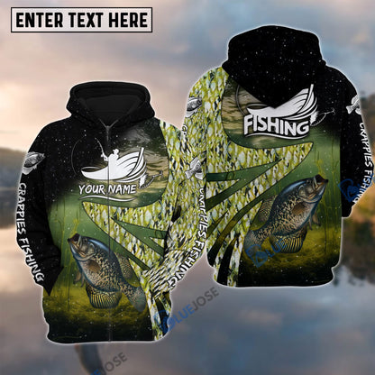 Frenzidea Fishing Crappie Skin Customize Name 3D Shirts
