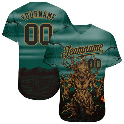 Frenzidea Custom 3D Pattern Halloween Trick Treat Horror Night Baseball Jersey