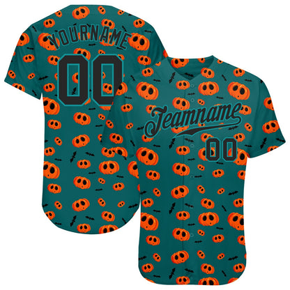 Frenzidea Custom 3D Pattern Halloween Pumpkins Baseball Jersey