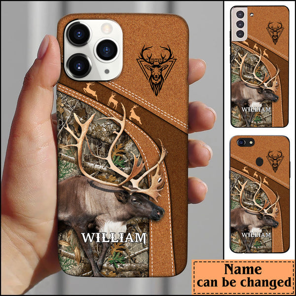 frenzidea Reindeer Hunting Personalized Name Phone Case