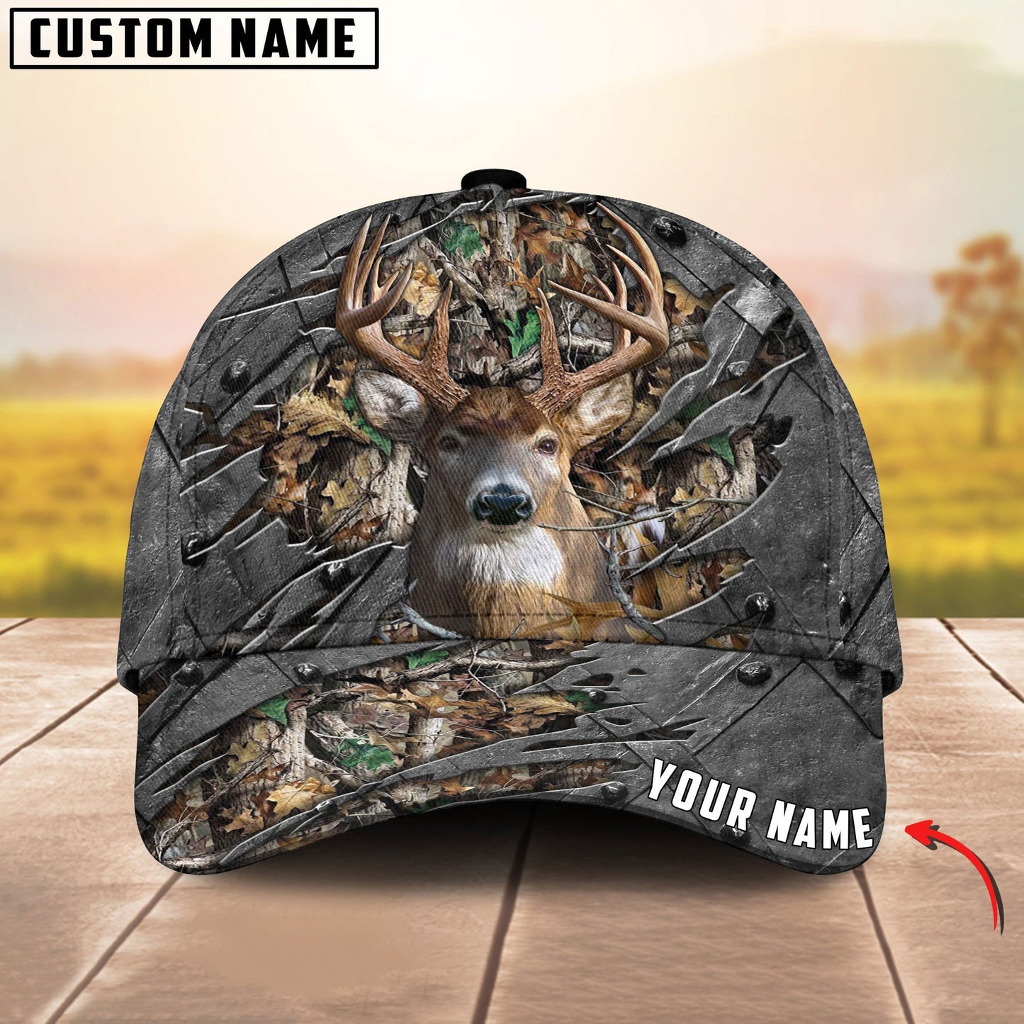 Frenzidea Deer Hunter Hunting Multicolor Personalized Cap