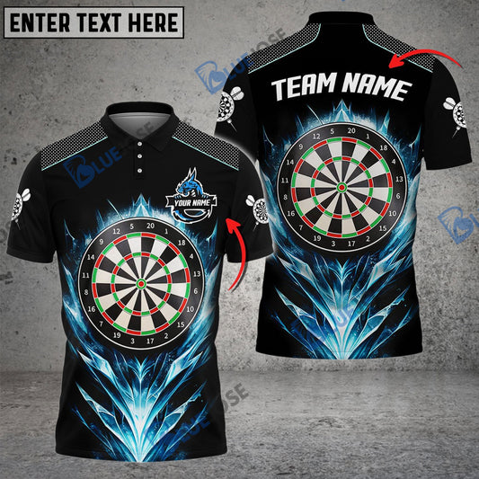 Frenzidea Darts Ice Dragon Personalized Name, Team Name 3D Shirt (4 Colors)