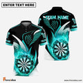 Frenzidea Darts Golden Flame Dartboard Personalized Name, Team Name Shirt (4 Colors)