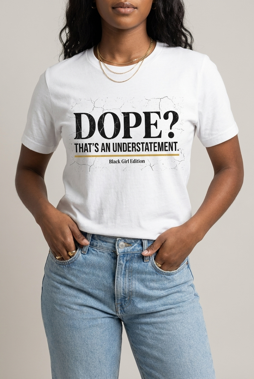 Dope? That's An Understatement: Black Girl Edition Graphic T-Shirt - RootednLoud