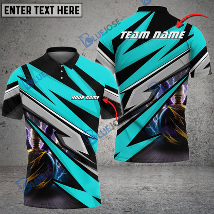 frenzidea Bowling And Pins Lightning McKing Customized Name 3D Shirt (4 Colors)