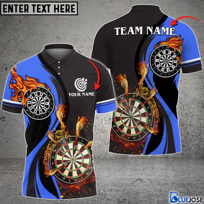 Frenzidea Dart Fire Personalized Name, Team Name 3D Shirt (6 Colors)