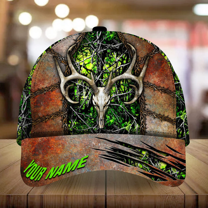 Frenzidea Skull Deer Hunting Steel Pattern Personalized Cap