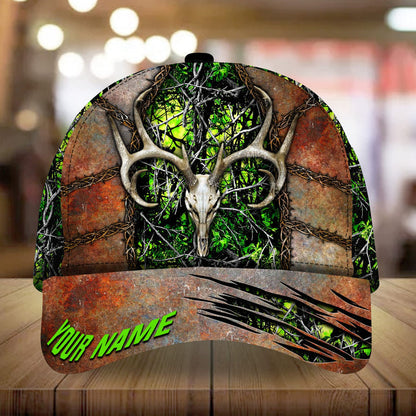 Frenzidea Skull Deer Hunting Steel Pattern Personalized Cap