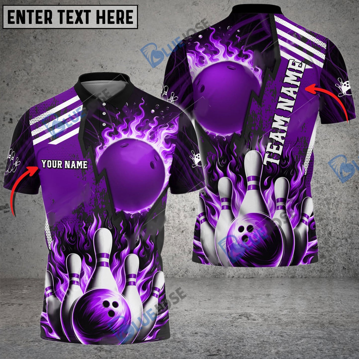 Frenzidea Bowling And Pins Solar Heat Customized Name 3D Shirt ( 6 Colors)