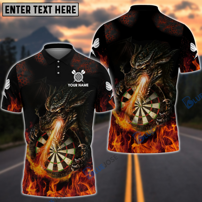 Frenzidea Dragon Fire Darts Personalized Name, Team Name 3D Shirt
