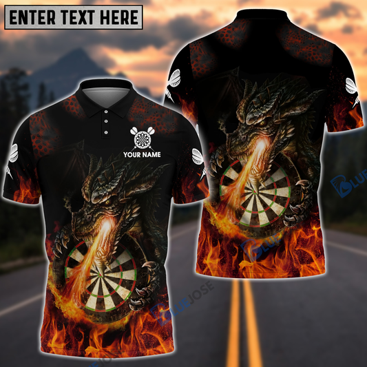 Frenzidea Dragon Fire Darts Personalized Name, Team Name 3D Shirt