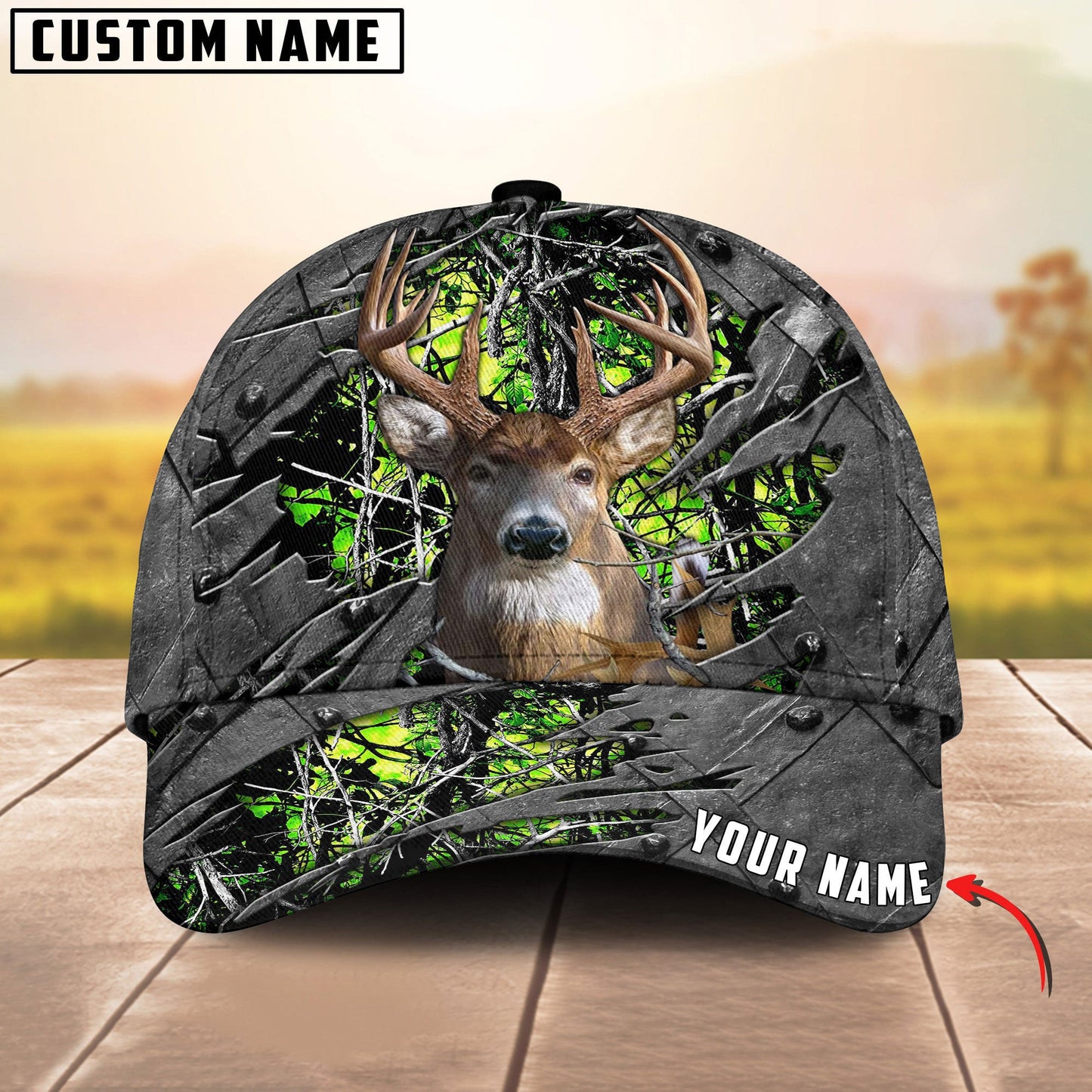 Frenzidea Deer Hunter Hunting Multicolor Personalized Cap