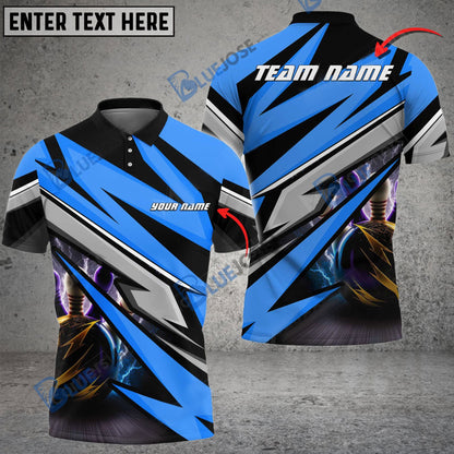 frenzidea Bowling And Pins Lightning McKing Customized Name 3D Shirt (4 Colors)