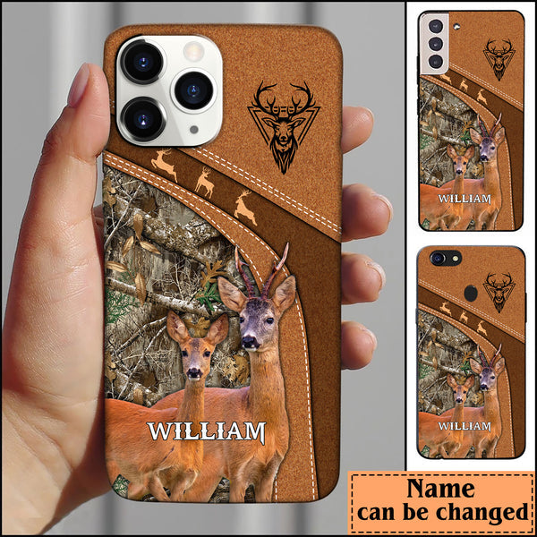 Frenzidea Leather Pattern Personalized Phone Roe Deer Phone Case