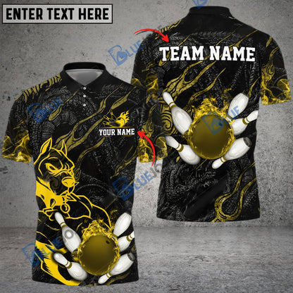frenzidea Bowling And Pins Pitbull The Guardian Customized Name 3D Shirt (4 Colors)
