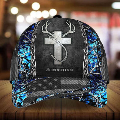 Frenzidea Personalized Name Fishing Hunting Cap (7 Colors)