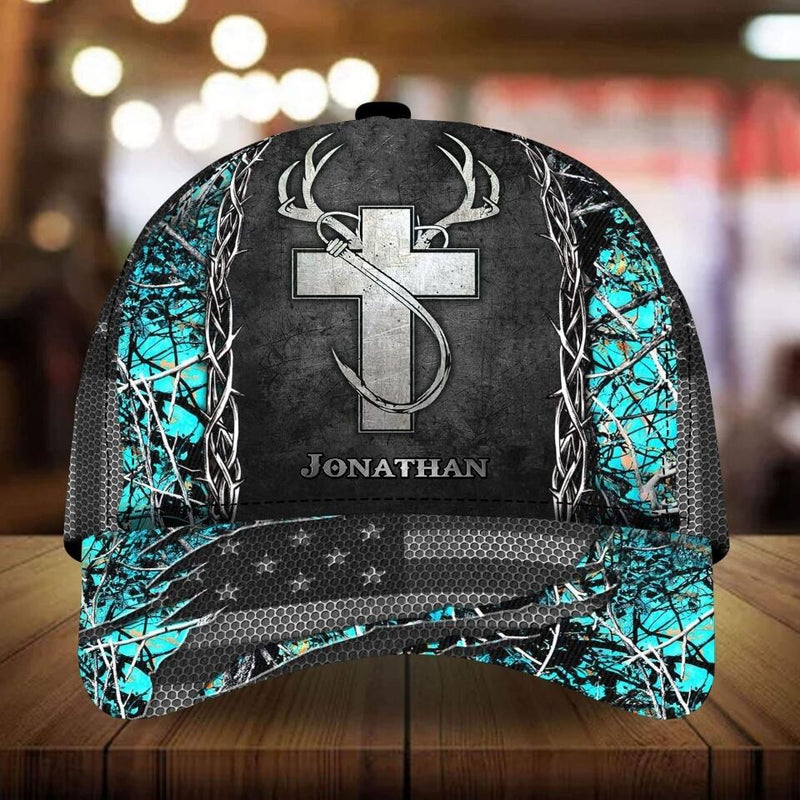 Frenzidea Personalized Name Fishing Hunting Cap (7 Colors)