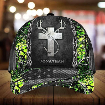Frenzidea Personalized Name Fishing Hunting Cap (7 Colors)