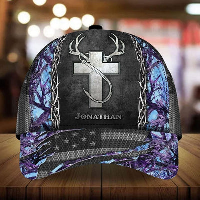 Frenzidea Personalized Name Fishing Hunting Cap (7 Colors)