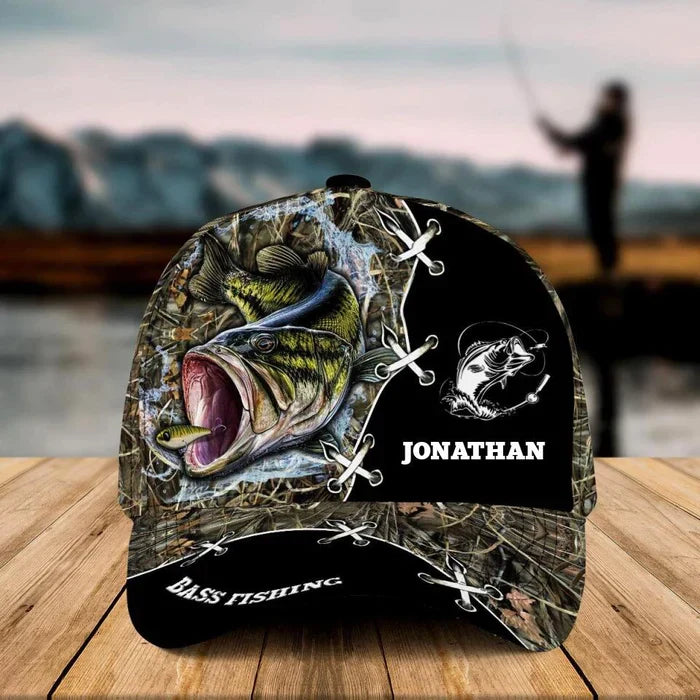 Frenzidea Personalized Fish Camo Appearance Grass 2 Cap