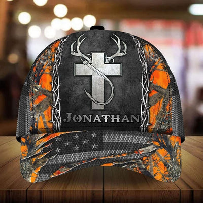Frenzidea Personalized Name Fishing Hunting Cap (7 Colors)