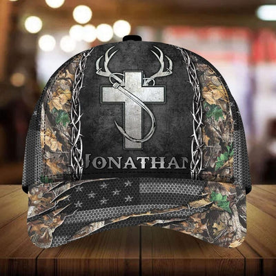 Frenzidea Personalized Name Fishing Hunting Cap (7 Colors)