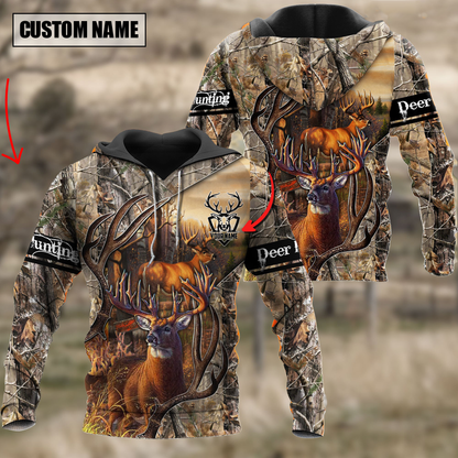 Frenzidea Deer Hunting Personalized 3D Shirts