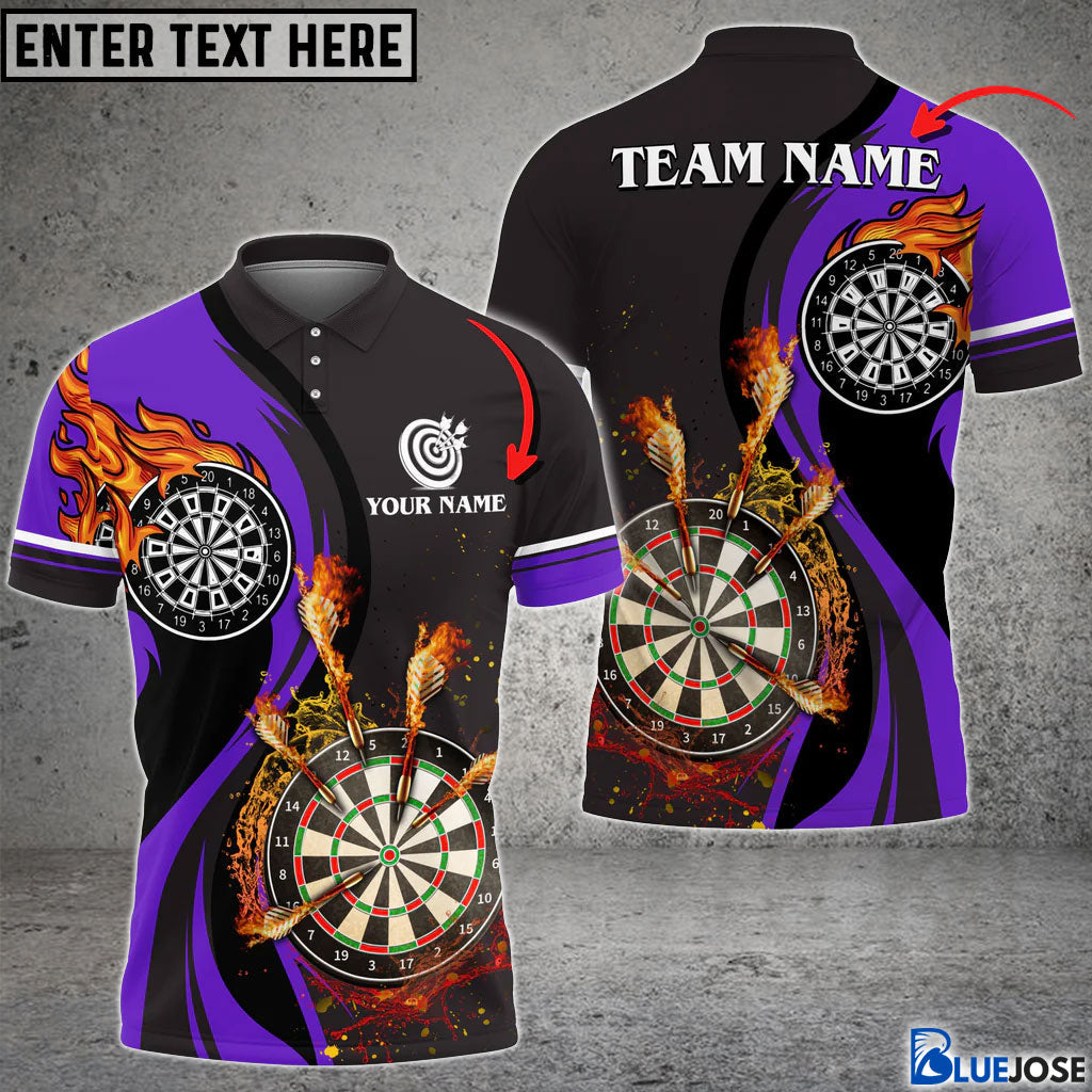 Frenzidea Dart Fire Personalized Name, Team Name 3D Shirt (6 Colors)