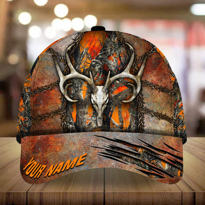 Frenzidea Skull Deer Hunting Steel Pattern Personalized Cap