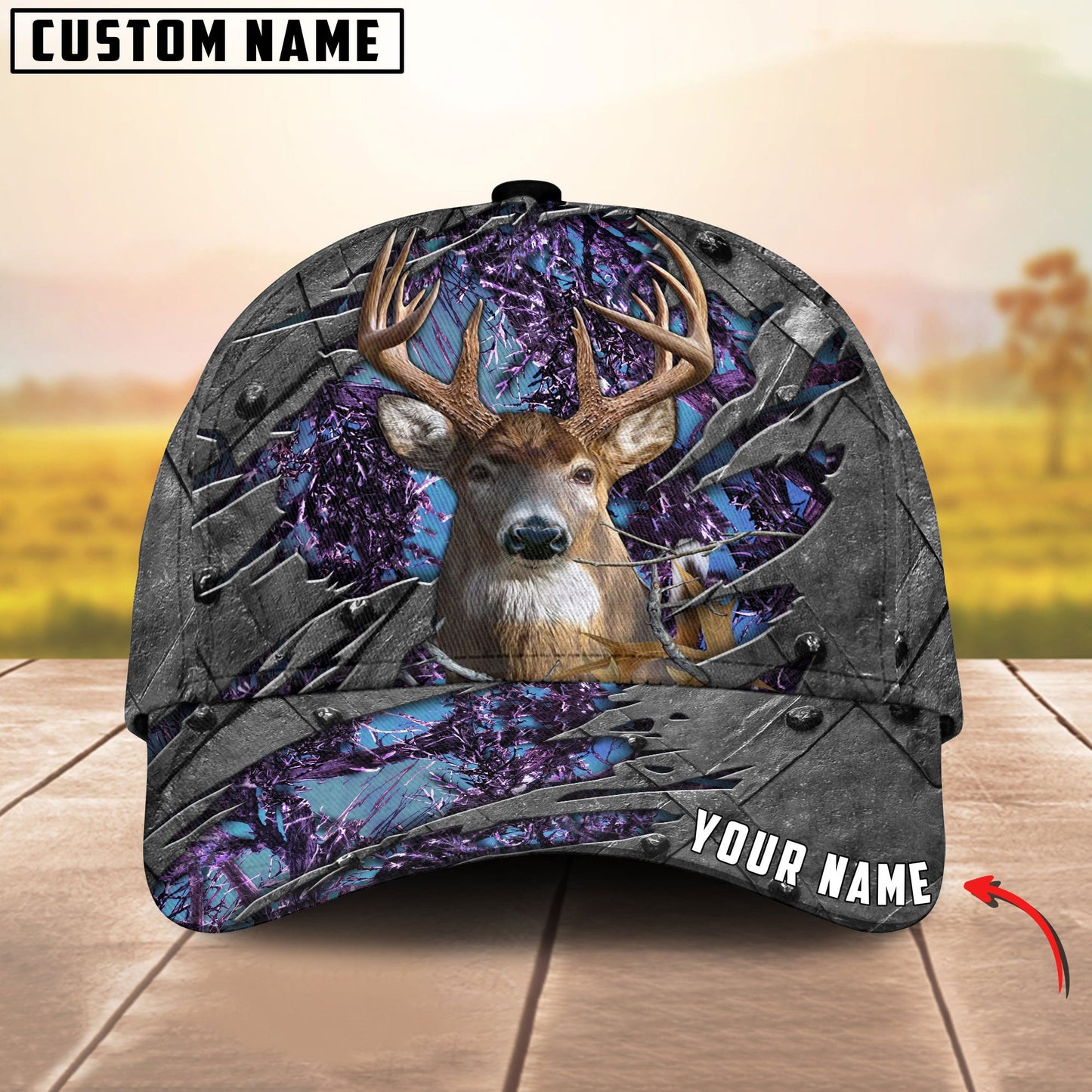 Frenzidea Deer Hunter Hunting Multicolor Personalized Cap