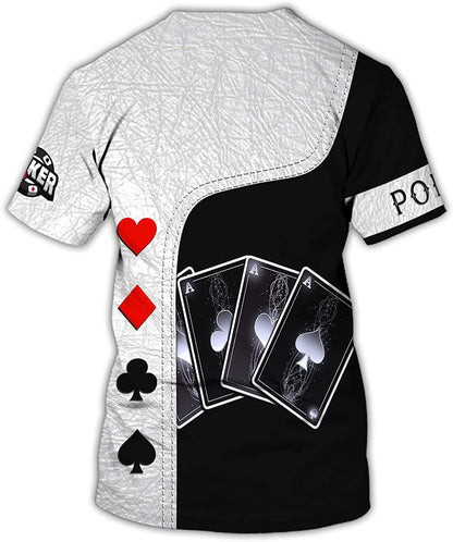 Frenzidea Casino Poker Card Personalized Name 3D T-Shirt