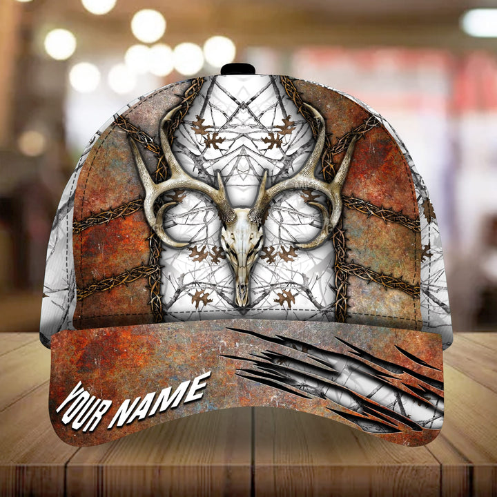 Frenzidea Skull Deer Hunting Steel Pattern Personalized Cap
