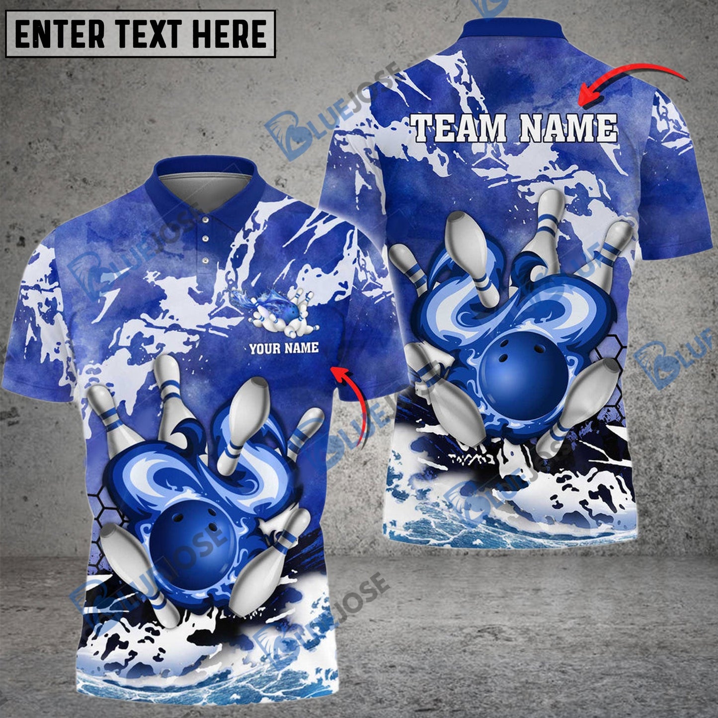 frenzidea Bowling And Pins The Fury Of The Sea Customized Name 3D Shirt (4 Colors)