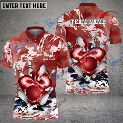 frenzidea Bowling And Pins The Fury Of The Sea Customized Name 3D Shirt (4 Colors)